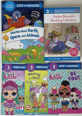Lot of 5 Level 3 Early Reader Books Stickers Poster LOL Dr Seuss Penguin Reading
