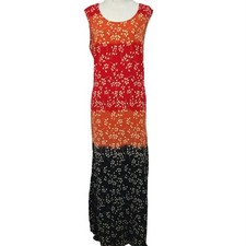 Rosey Tomato Women Maxi Dress Sleeveless Boho 90s Casual Lounge Red Size 16