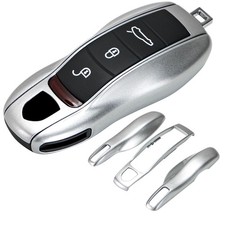 AeroBon 3-Piece Painted Key Cover Key Fob Shell Compatible with Porsche Key Shel