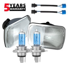 7x6 Inch Glass Headlight H4 Halogen Light Headlamps For Jeep Wrangler Yj Xj 7x6 Inch Glass Headlight H4 Halogen Light Headlamps For Jeep Wrangler Yj Xj