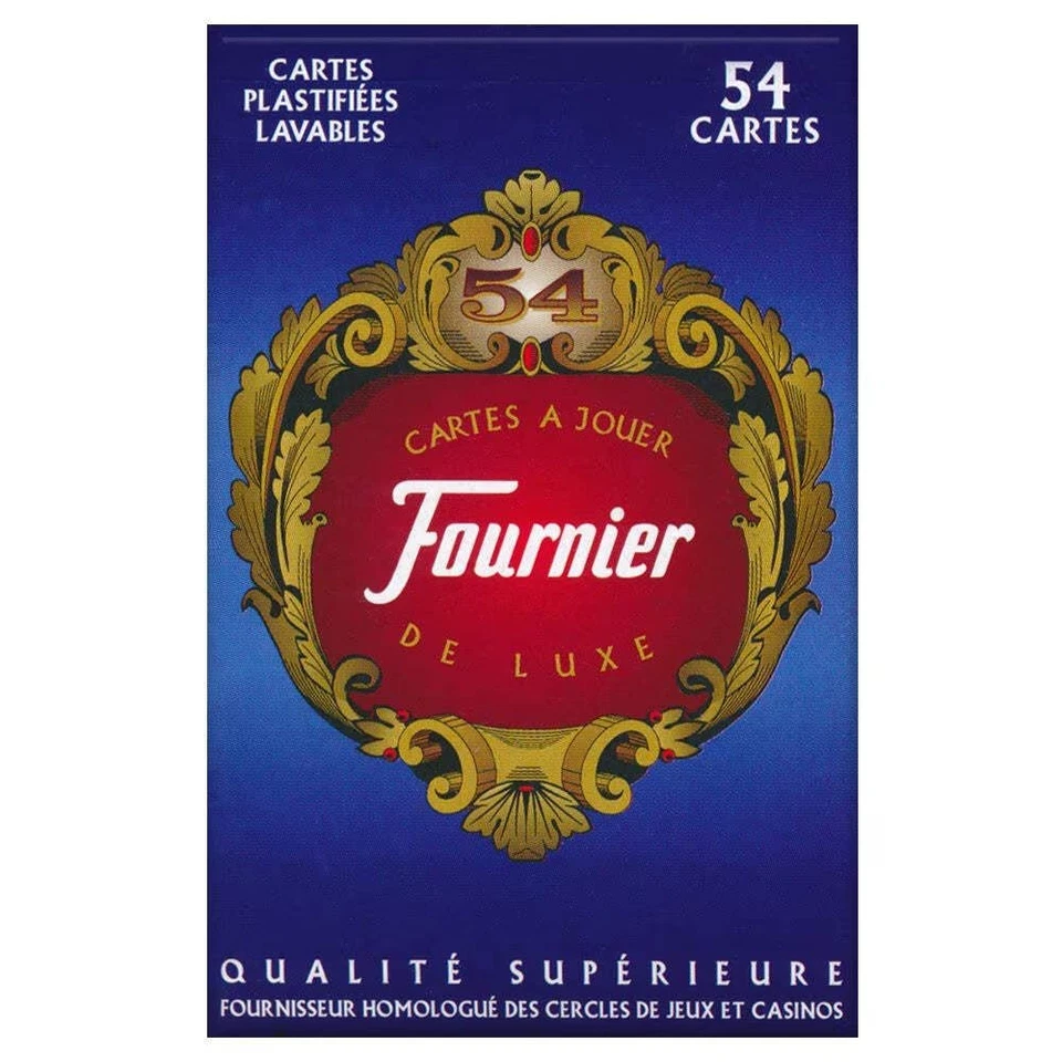 Fournier De Luxe Cartes À Jouer Bridge Deck 100% Plastique Bleu Casino - Photo 2/4