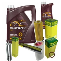Mann Inspektionspaket Filterset 6L Mannol Energy 5W-30 FüR BMW E87 120D