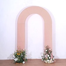 8ft DUSTY ROSE Fitted Spandex Open Arch Double Sided Backdrop STAND COVER Party