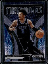 2022-23 Panini Prizm Draft Picks Paolo Banchero Fireworks RC #FW-PB Blue Devils