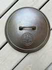 Vintage Griswold No #9 Large Block Button Logo Cast Iron Dutch Oven Lid Only