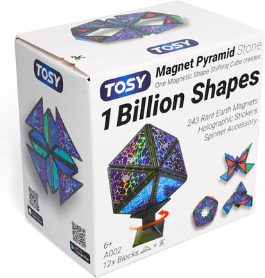 Magnet Pyramide Puzzle Würfel, 12 Teile, 243 Magnete, MINT Kreativ Spielzeug