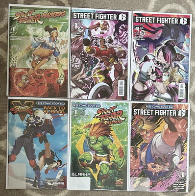 6 Street Fighter Comic Book Lot NM Lily FCBD UDON Masters 6 Special