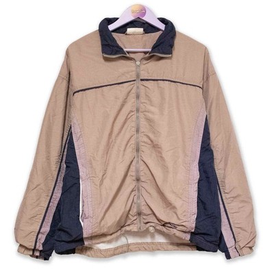 Killtec Vintage Windjacke hellbraun und blau mit Reißverschluss 00er Jahre - Größe M/L