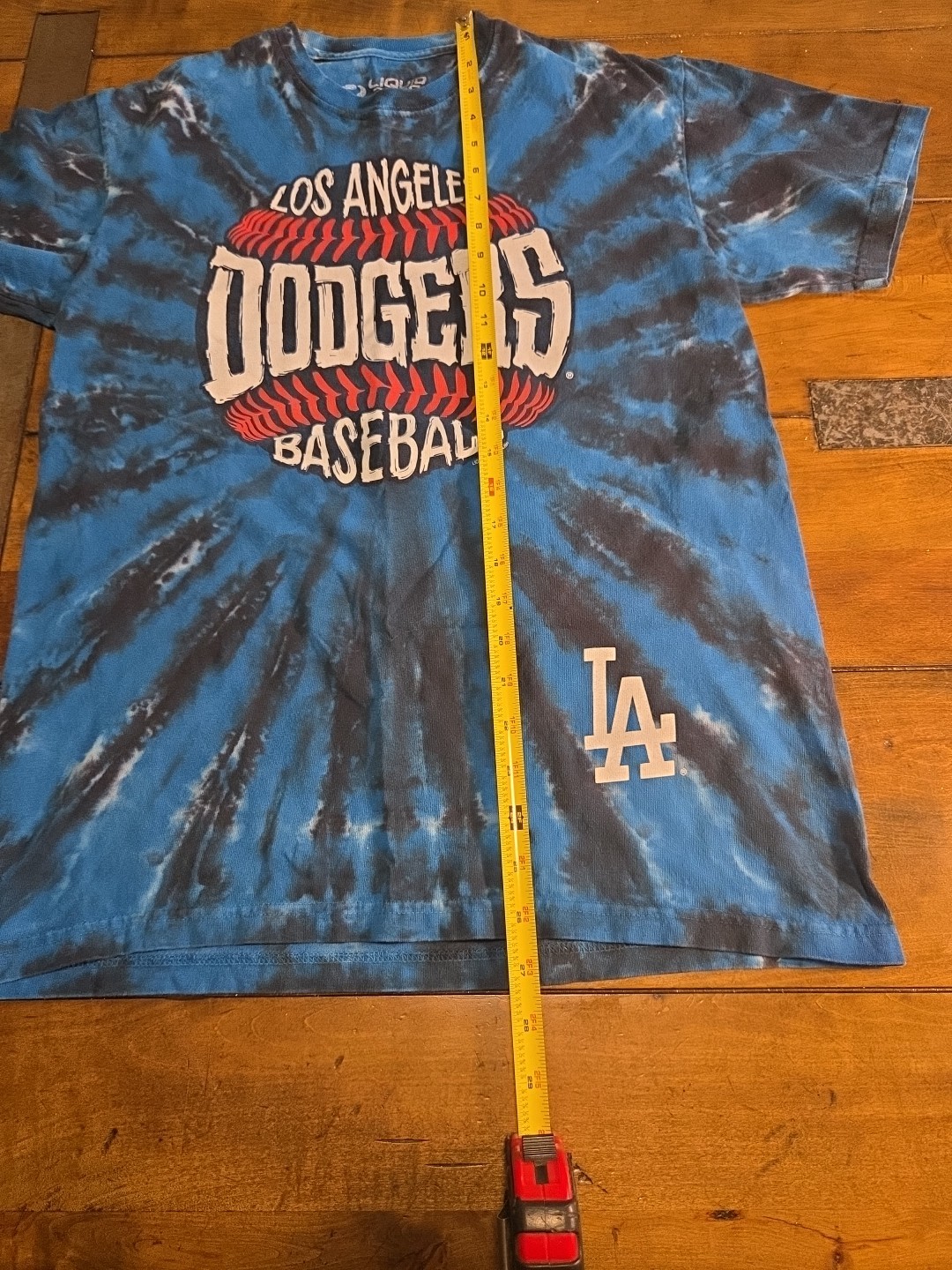 Liquid Blue Los Angeles Dodgers Tie Dye T Shirt Mens Medium LA MLB Baseball image 7
