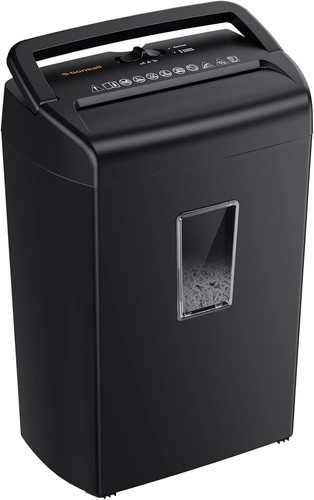 Bonsaii 10-Sheet Cross Cut Paper Shredder, 5.5 Gal Home Office Heavy Duty