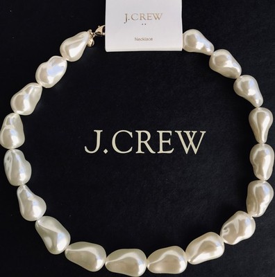 (NEW) Women's J.Crew Factory Large Pearl-Effect Necklace - Size: OS (One Size)