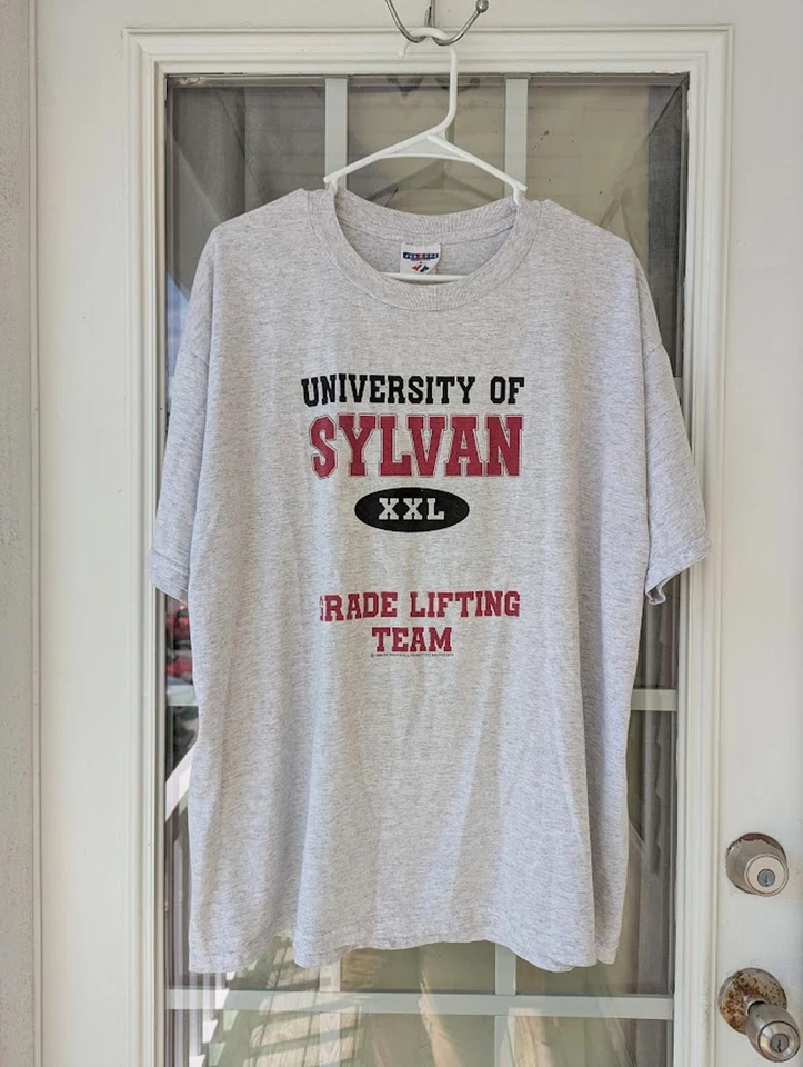 Camiseta de Levantamiento de Pesas NCAA 2XL de Colección Años 90 Universidad de Sylvan Grado Universitario Foto 4 de 4