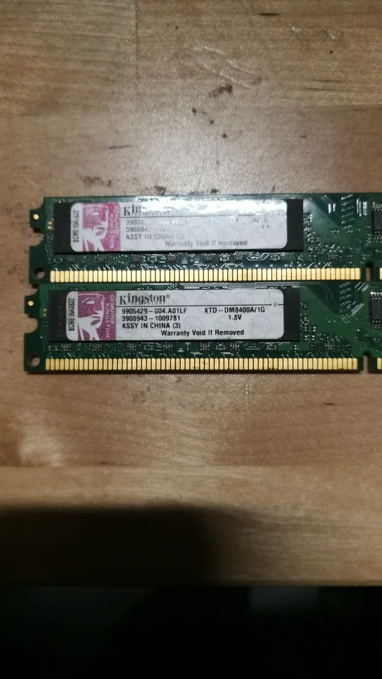 Pair of KINGSTON 1GB PC2-4200 DDR2-533 UNBUFF 9905429-004 FREE SHIPPING. - Image 4 of 4
