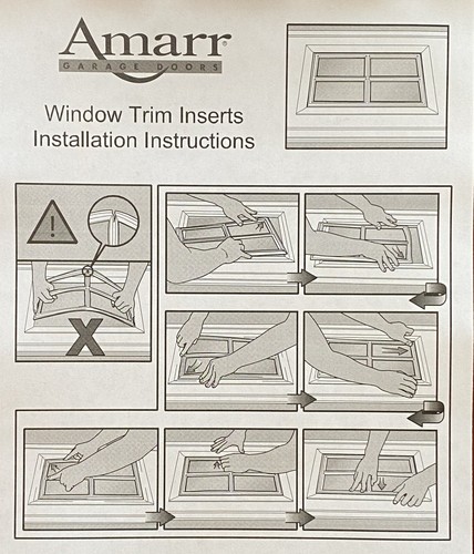 8 Amarr Prairie Replacement Inserts Short Panel Amarr Garage Door Charcoal Gray - Picture 5 of 5