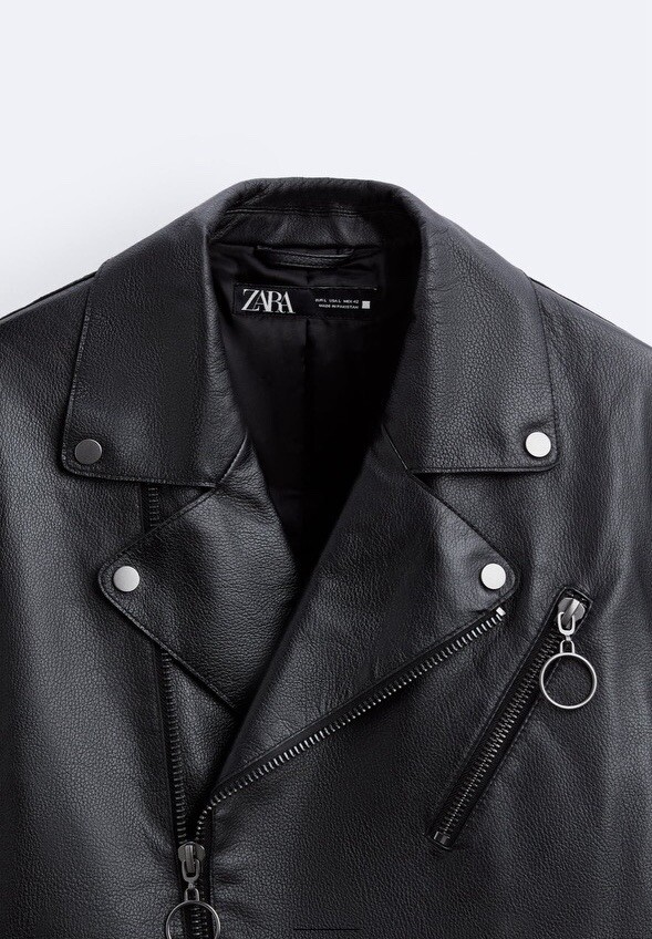 Zara Oversized Real Lether Biker Jacket For Men | eBay Zara Oversized Real Lether Biker Jacket For Men | eBay