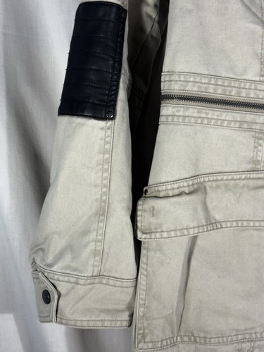 BNCI By Blanc Noir Beige Utility Cargo Women’s Jacket With Zipper Accents M - Picture 9 of 20