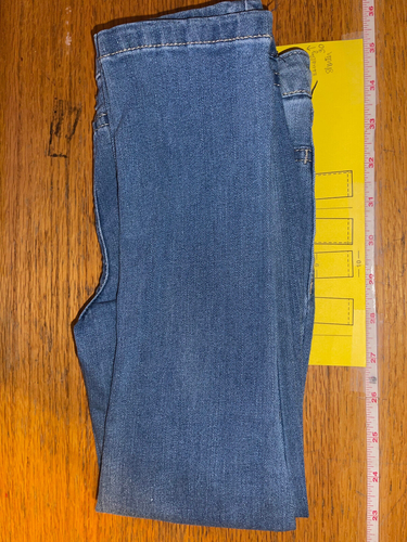 V. GOLD size 6 GIRLS JEANS adj. waist 2 pockets no zipper UNICORN DESIGN - Picture 7 of 9