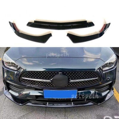 Glossy Black Front Lip Diffuser Modify Upgrade for Mercedes C-Class W206 22--23