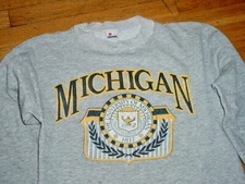 Vintage Faded Worn Beat Up University Of Michigan Sweatshirt By SIGNAL IN USA