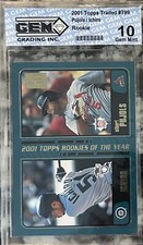 2001 Topps Albert Pujols Ichiro Suzuki Rookie of the Year Card Mint 10