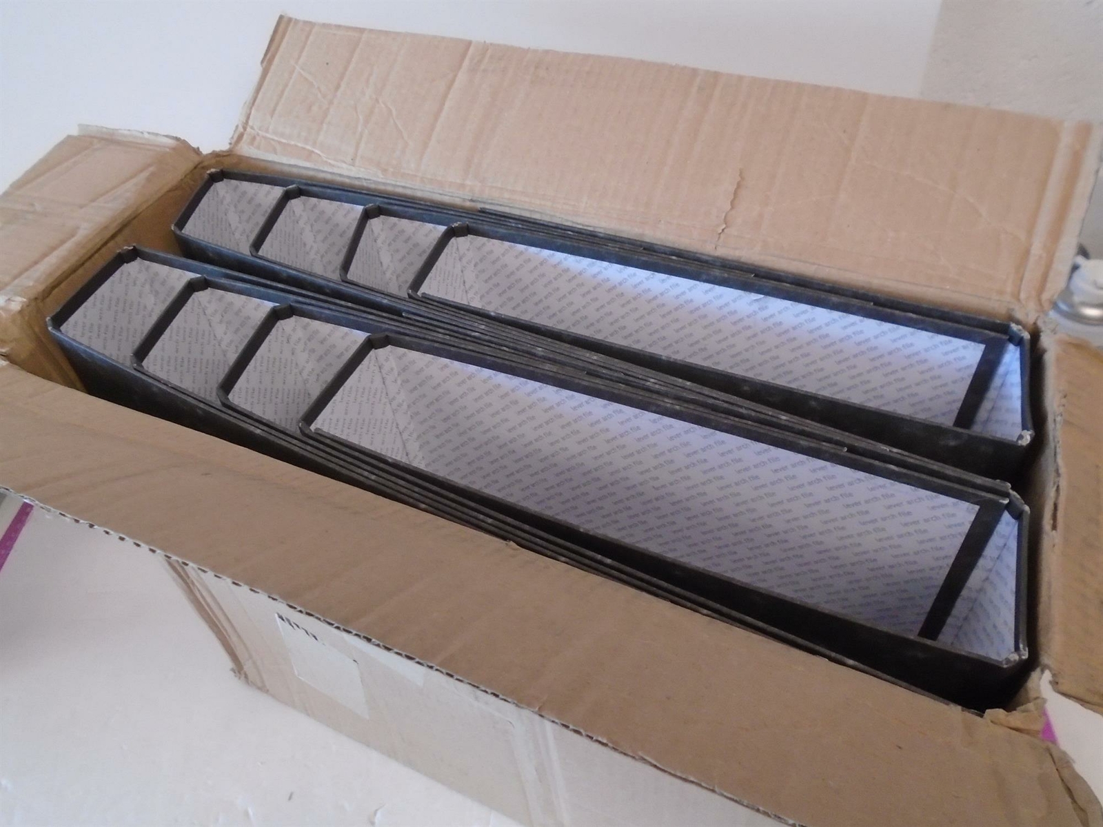 Box of 10 foolscap lever arch files eBay