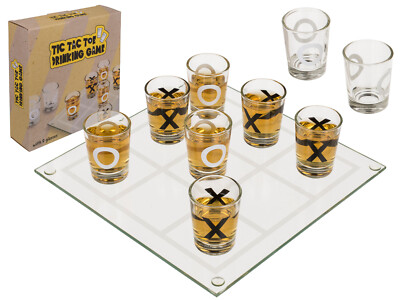 Tic Tac Toe Glasbrettspiel Trinkspiele Partyspiele Brettspiele