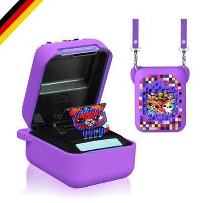 Silikon Schutzhülle für Bitzee Digital Pet, Lila, mit Lanyard