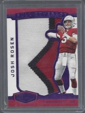 JOSH ROSEN 2018 PLATES & PATCHES FULL COVERAGE PURPLE JUMBO PATCH RC #D 5/15