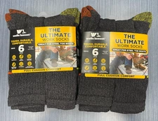 12 Pair x Wells Lamont Mens Size 7-12 Ultimate Work Socks For Steel Toe Boots