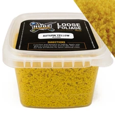 Huge Miniatures Loose Foliage, Autumn Yellow Foam Flock – 16oz Resealable Tub