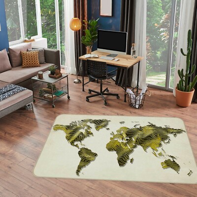 3D Golden Texture Map NAO5185 Game Rug Mat Elegant Photo Carpet Mat Fay