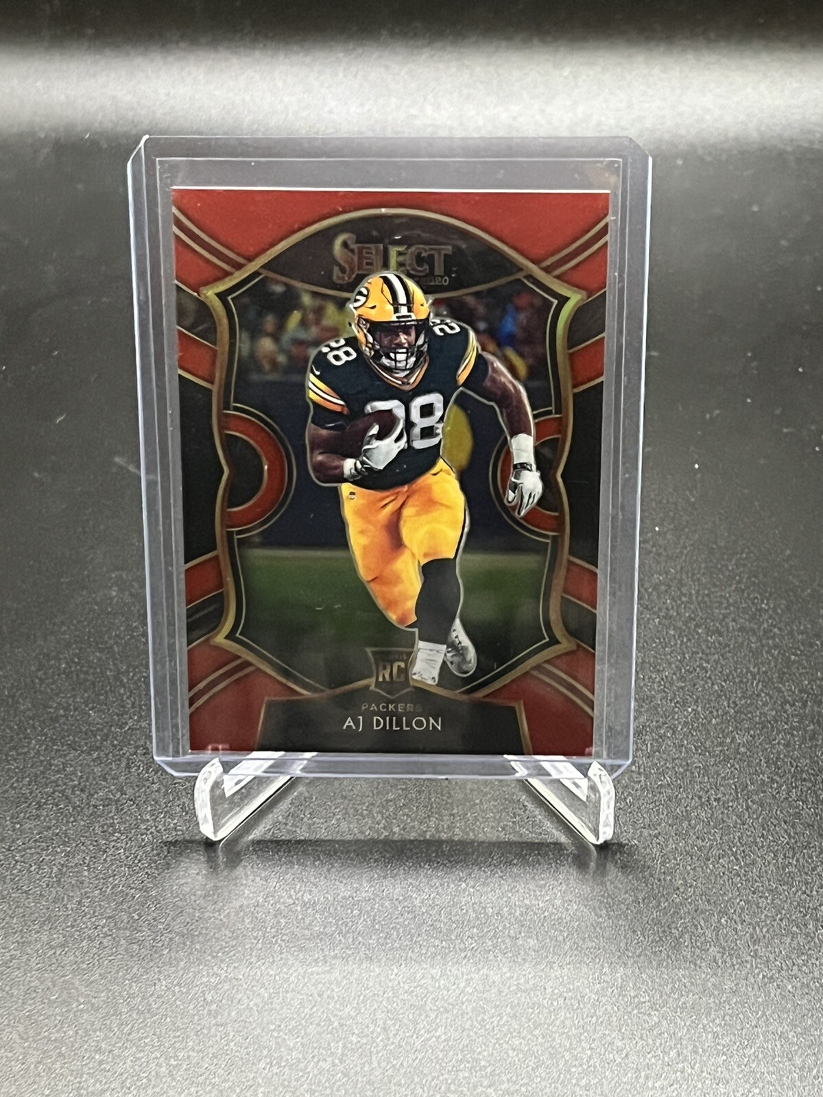 2020 Panini Select Concourse Red Prizm Aj Dillon Rookie RC #11/99 Packers