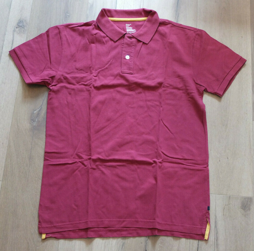 Gap Classic Bordeaux Polo Shirt in Size M for Men-image