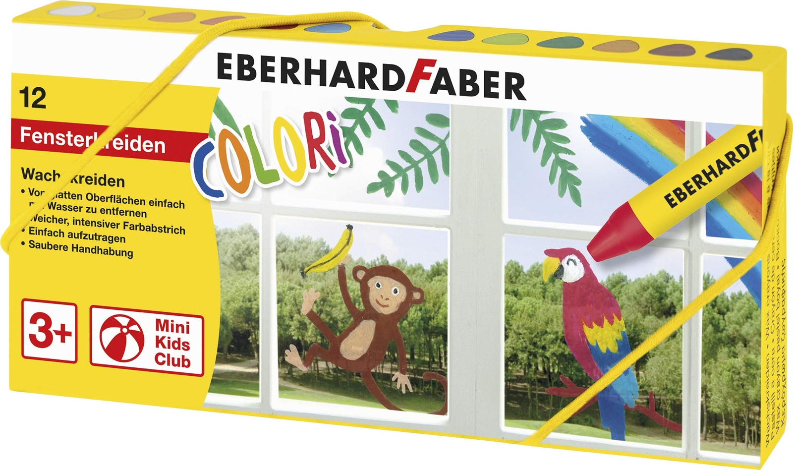 12 EBERHARD FABER COLORI Wachsmalkreiden farbsorti NUOVO
