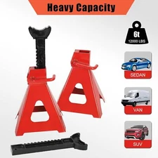 2 Pack 6 Ton 13000 lbs. Jack Stand Adjustable Height Axle Stand Car Truck jack