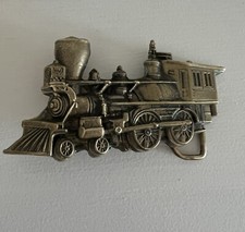 1978 Vintage Solid Brass Genuine Baron Train Locomotive Belt Buckle