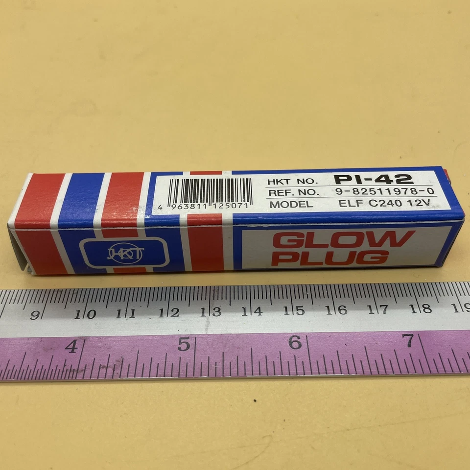 PI-42 PI42 (Set of 4) HKT glow plug for Pajero Canter Triton ISUZU Rodeo NOS - Image 3 of 4