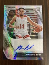 2021-22 Prizm Draft Picks Marcus Burk Hyper Prizm Rookie Auto RC #DP-MBU