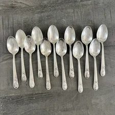 12 WM Rogers Mfg Co IS Presidential Collectible Teaspoons Silver Plate