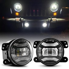 4 2x Round Bumper Led Fog Lights 6000k Driving Lamps For Jeep Wrangler Jk Tj Cj 4 2x Round Bumper Led Fog Lights 6000k Driving Lamps For Jeep Wrangler Jk Tj Cj