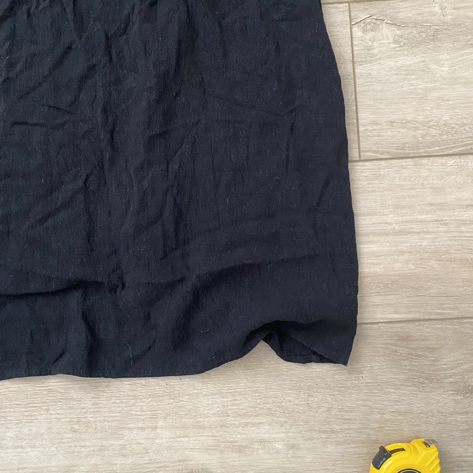 FILA Abito da donna Rita Row XS nero misto lino a spalla maxi allungato