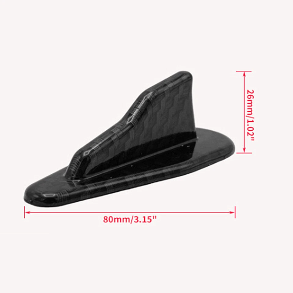 10PCS Carbon Fiber Style Diffuser Car Wing Roof Spoiler Bumper Decorative Trim - Image 3 of 4