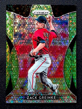 ZACK GREINKE 2019 PANINI PRIZM PRIZMS LIME GREEN DONUT CIRCLES #062/199    34003