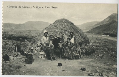 Ureinwohnerhaus St. Vinzenz Kap Verde Afrika Vintage Postkarte K26