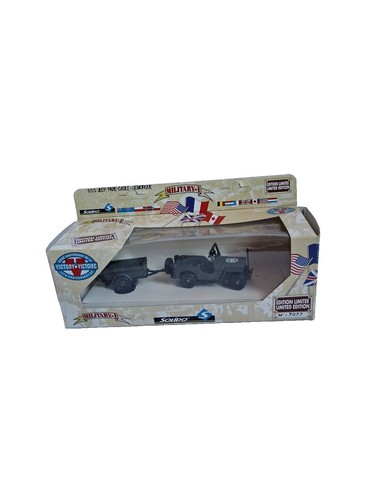 Solido 1/43 - Jeep Willys 4e Bataillon Royal Welch Fusilier - Édition Limitée - Vert Kaki