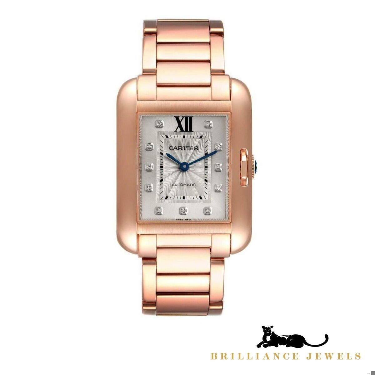 Cartier Tank Anglaise Ref. 3508 18K Rose Gold Factory Diamond Dial