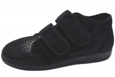 OrtoMed Klettschuhe Senioren Schwarz Weite H Hausschuhe