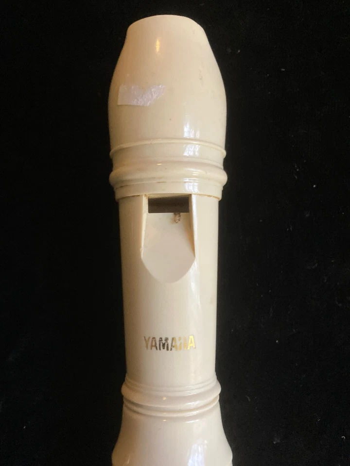 Grabadora de plástico Yamaha de 3 piezas instrumento de flauta Japón color marfil Foto 2 de 3