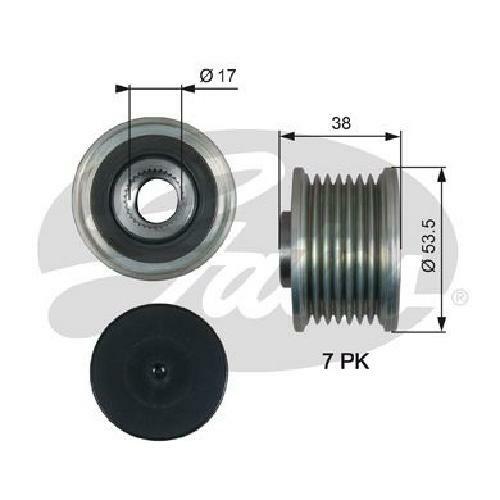 Overrunning Alternator Pulley fits FIAT Clutch Gates 6000616550 6000616552 New - Image 21
