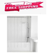 Clear Shower Curtain Liner Anti-Bacterial PEVA 70x71 Water Repellent Mainstays